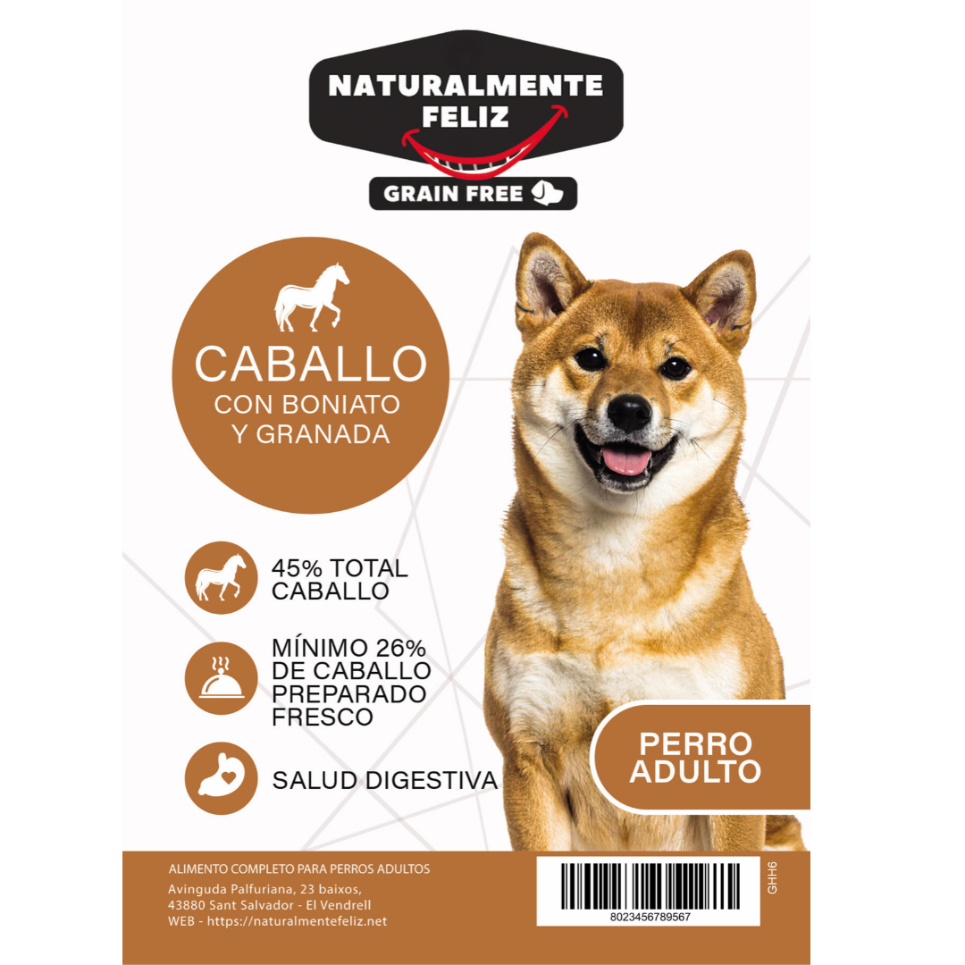 Pienso Caballo con Boniato y Granada  – Perro Adulto