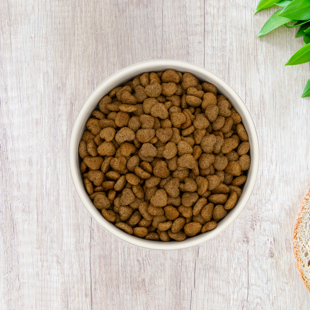 Pienso Natural para el cuidado de las articulaciones y control de peso perros todos los tamaños croquetas corazón