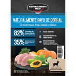 Pienso natural Grain Free Naturalmente feliz de Pavo de corral con perejil, papaya, calabacín y calabaza para perros mediano pequeño