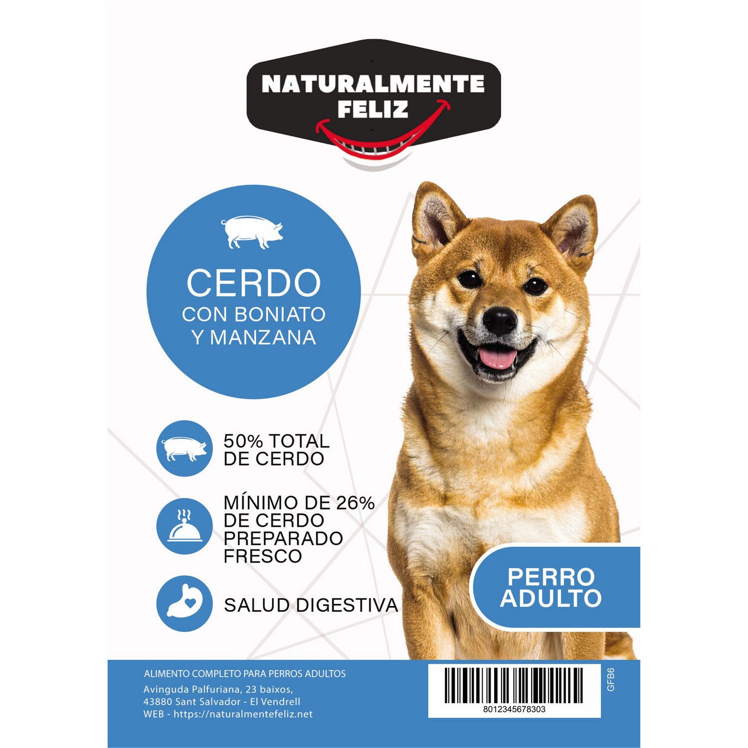 Pienso Cerdo con Manzana  – Perro Adulto 6 kg