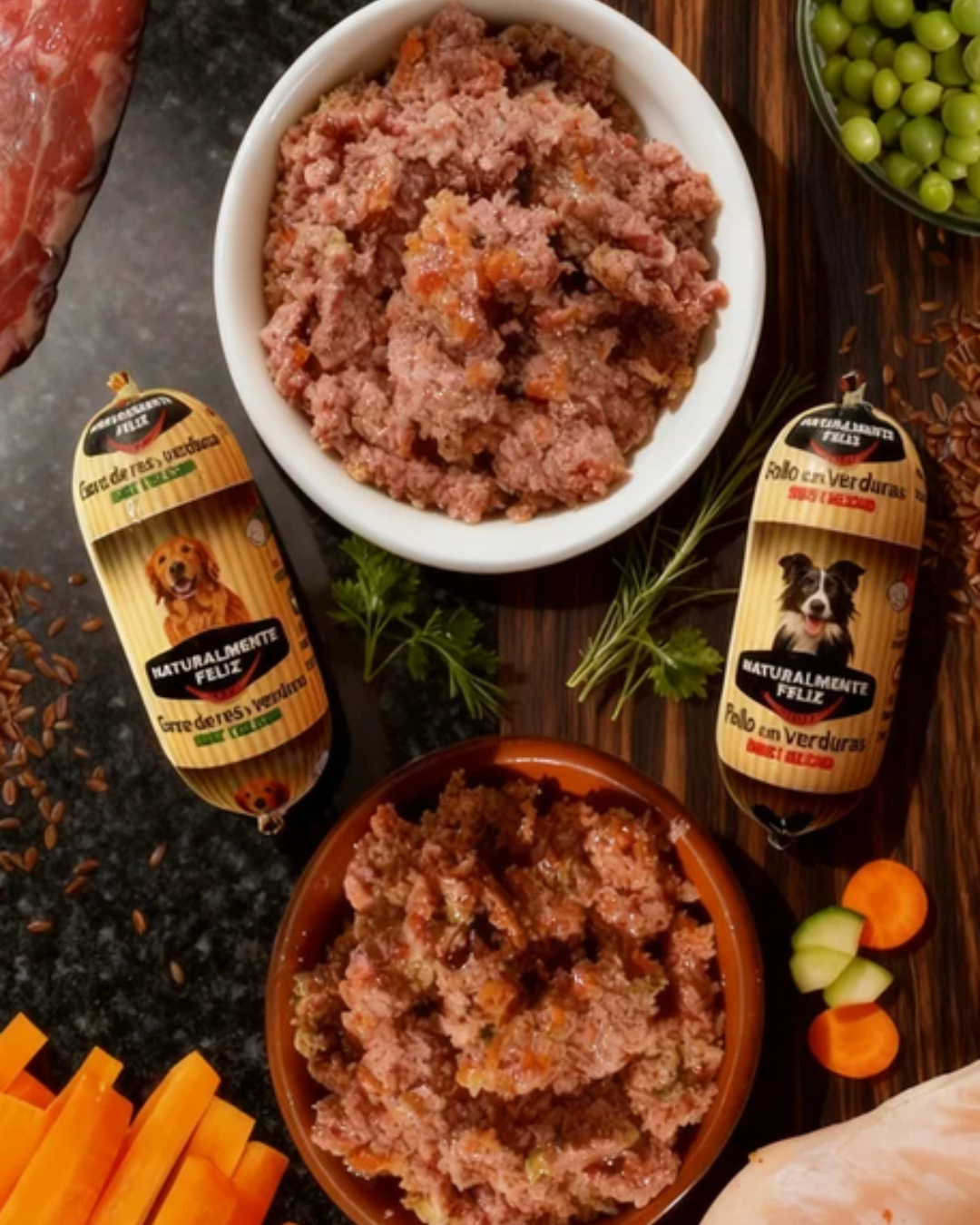 Menú de Mix de Pollo y Ternera fresca con verduras
